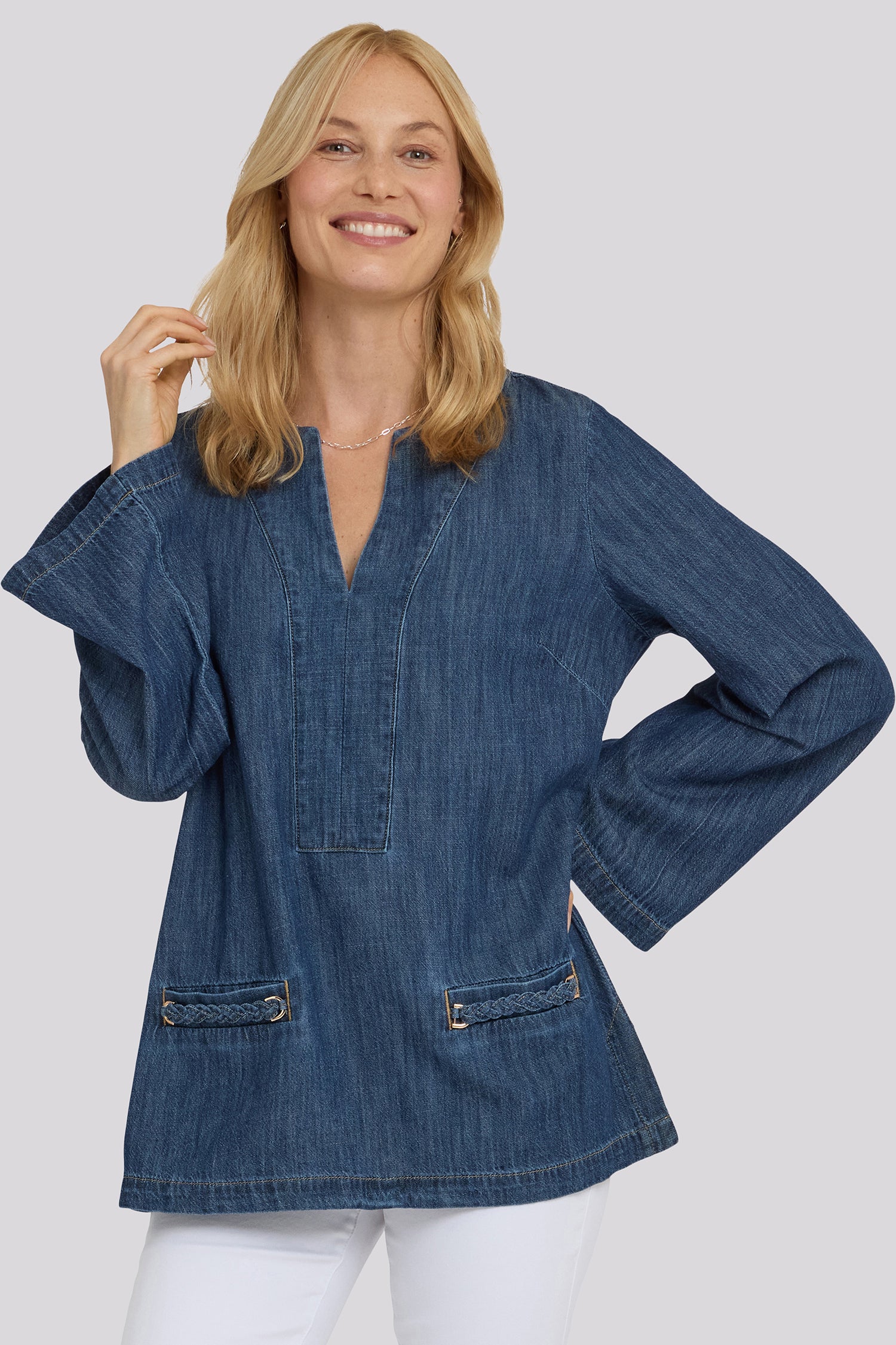 Denim Tunic - Medium Indigo Blue | NYDJ