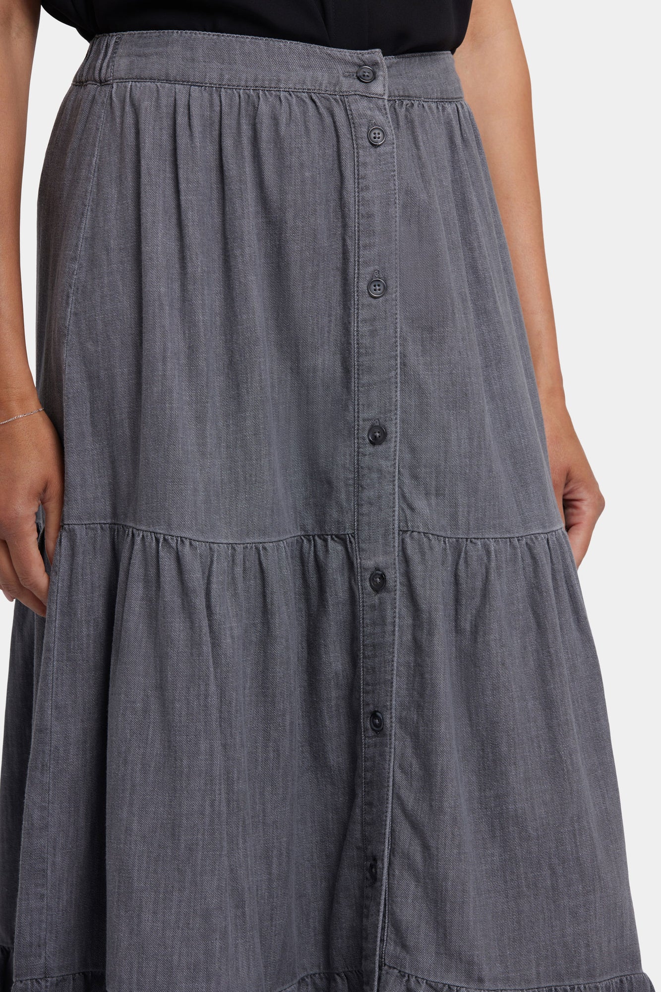 NYDJ Tiered Maxi Skirt - Spanish Rock