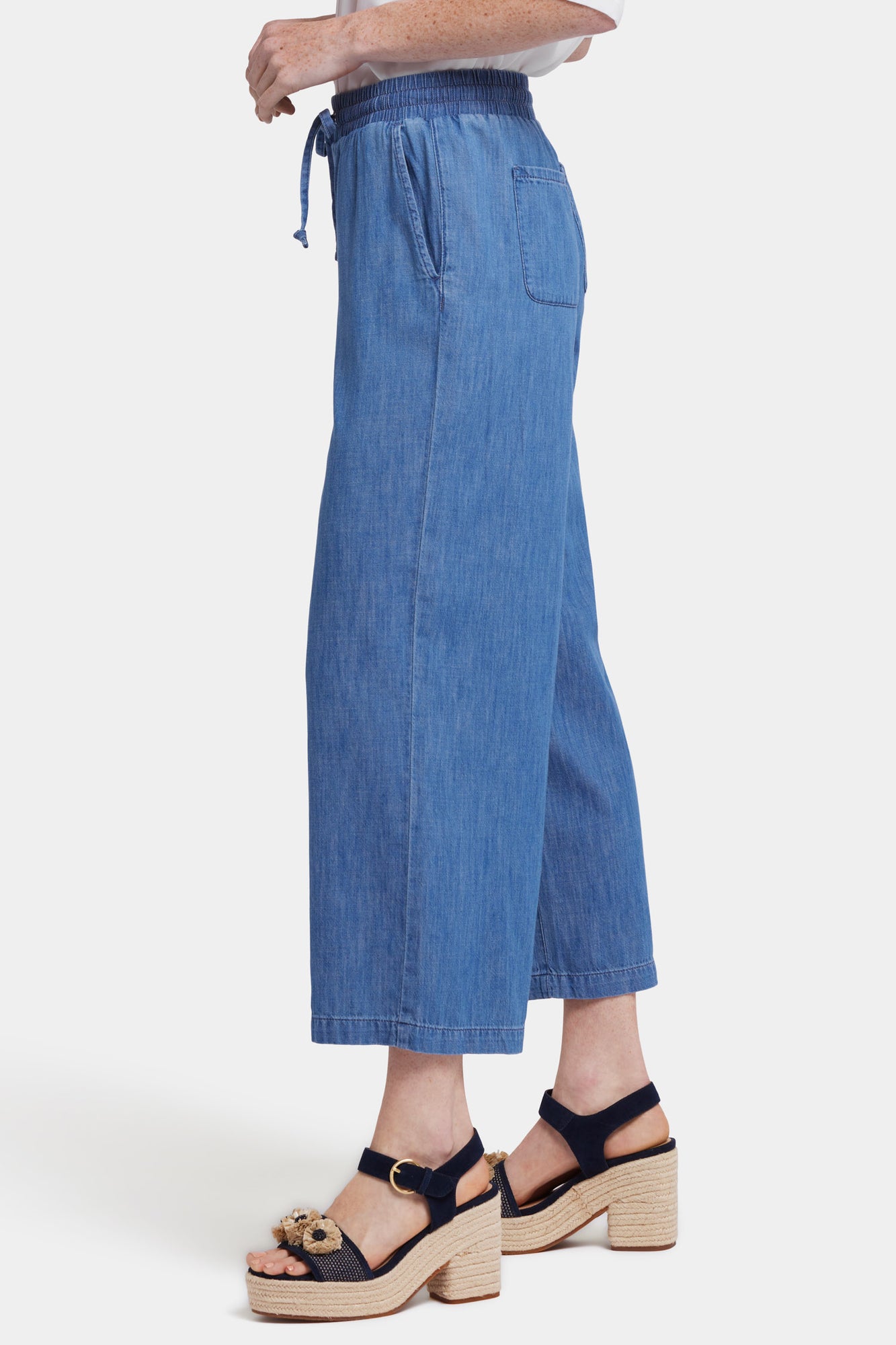 NYDJ Jayne Pull-On Wide Leg Ankle Pants - Everly