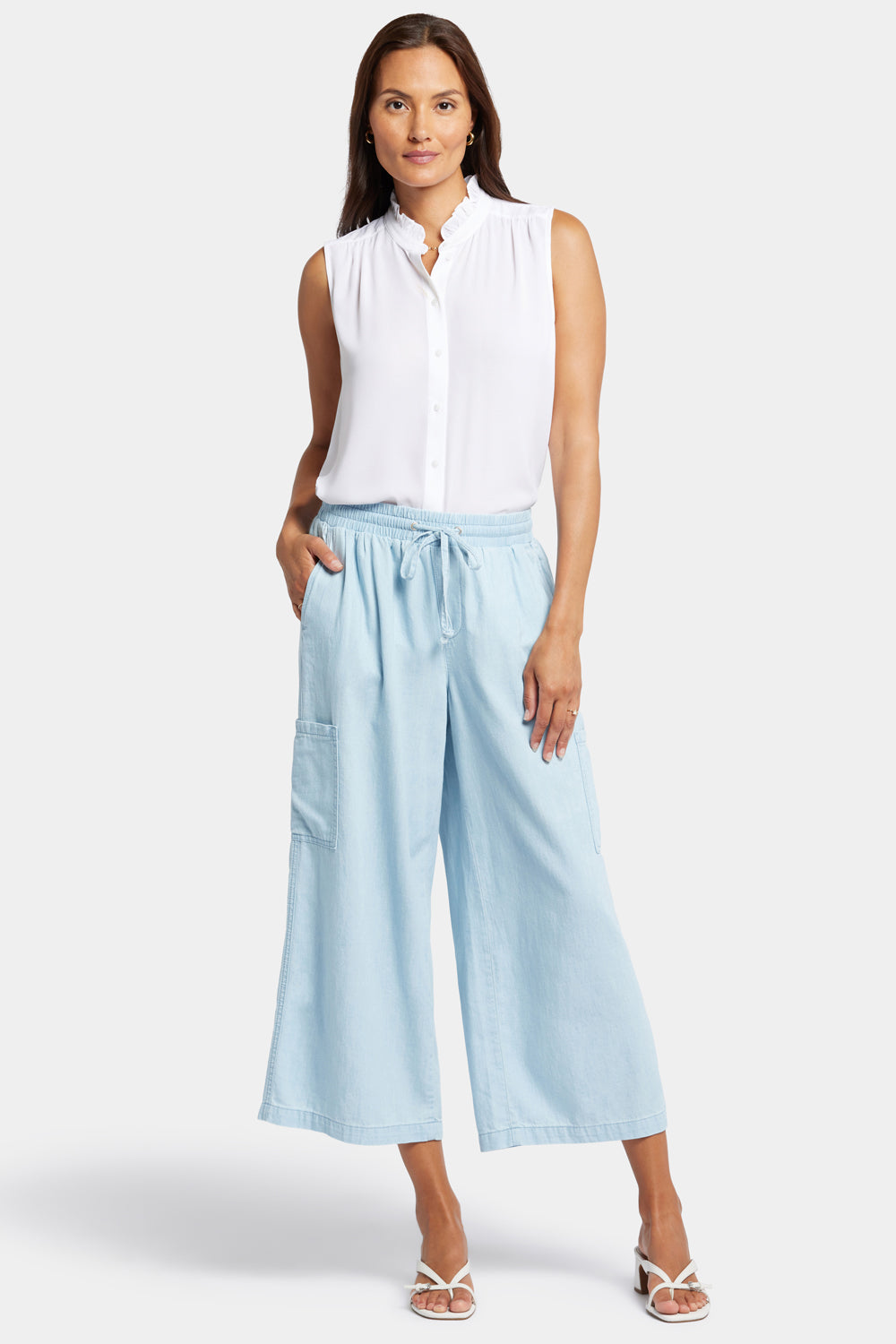 New York And Company Tall Whitney High-waisted Pull-on Slim-leg Capri Pants  Flame Orange | ModeSens