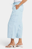 NYDJ Whitney Crop Pull-On Cargo Pants With High Rise - Oceanfront