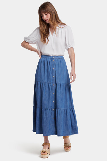 NYDJ Tiered Maxi Skirt - Everly