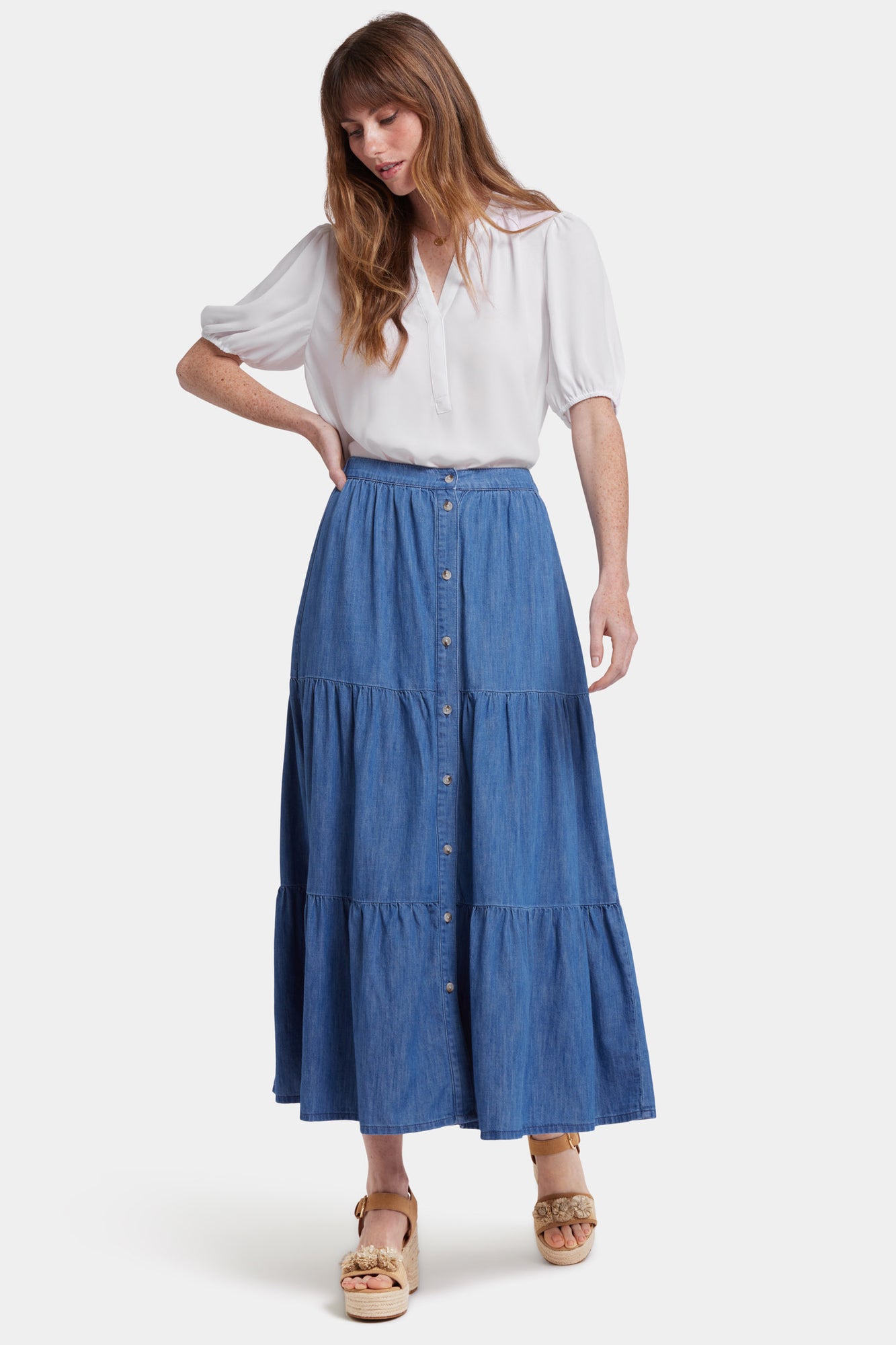NYDJ Tiered Maxi Skirt - Everly