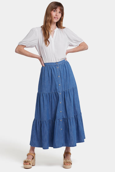 NYDJ Tiered Maxi Skirt - Everly