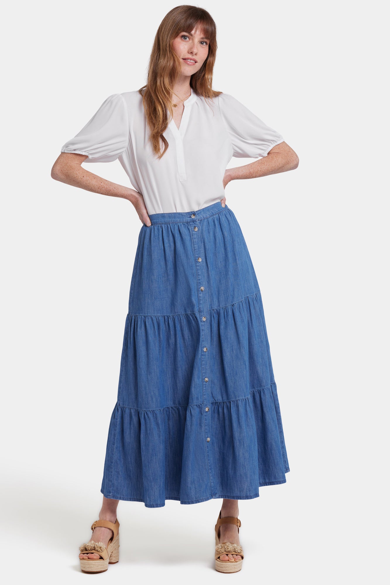 NYDJ Tiered Maxi Skirt - Everly