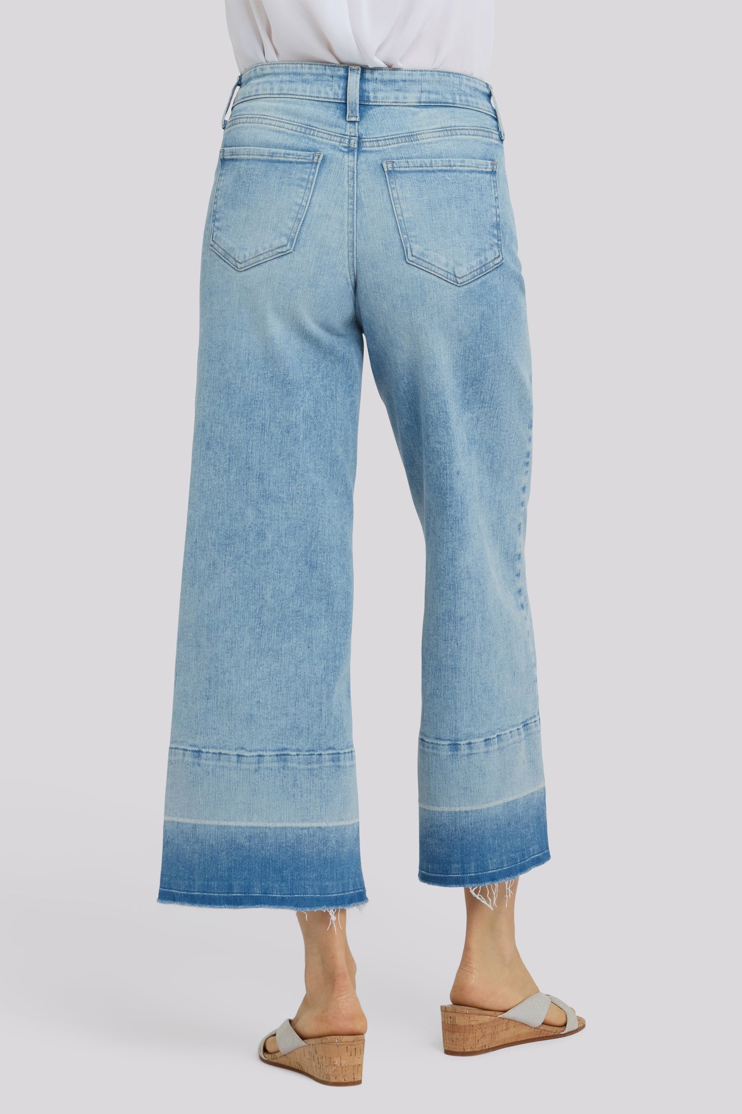 Teresa Wide Leg Ankle Jeans In Re-New™ Denim With Shadow Hems