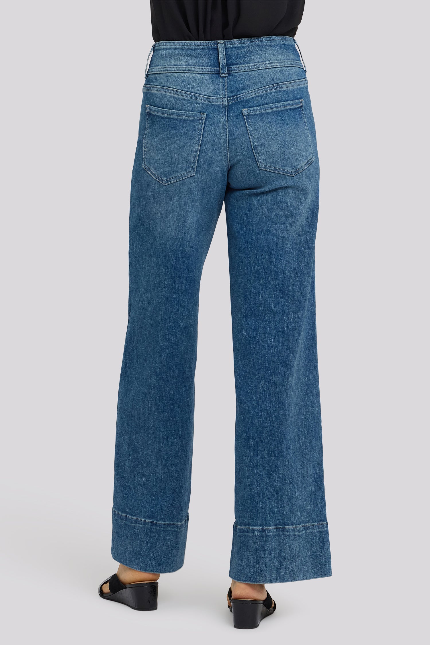 Teresa Wide Leg Jeans In Re-New™ Denim With Double-Button