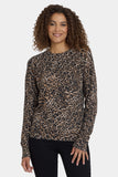 NYDJ Cheetah Crewneck Sweater - Onyx Cheetah