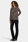 NYDJ Cheetah Crewneck Sweater - Onyx Cheetah