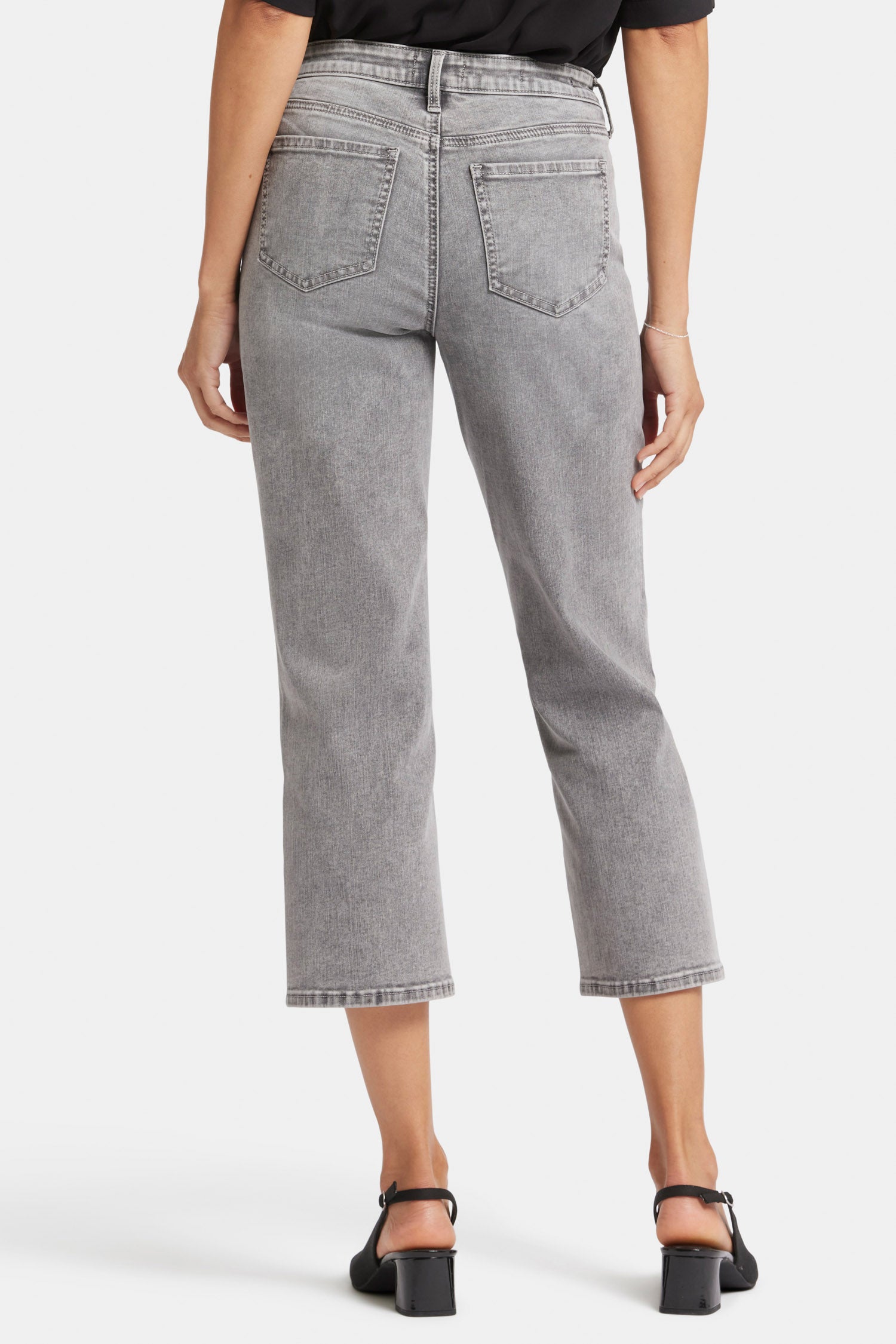 MOUSSY BEP OG ラインストーン GRAY Relaxed Piper Crop Jeans - Creekside Grey | NYDJ