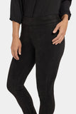 NYDJ Basic Legging Pants In Stretch Faux Suede - Black