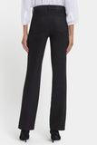 NYDJ Marilyn Straight Pants In Stretch Faux Suede - Black