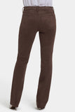 NYDJ Marilyn Straight Pants In Stretch Faux Suede - Coffee Bean