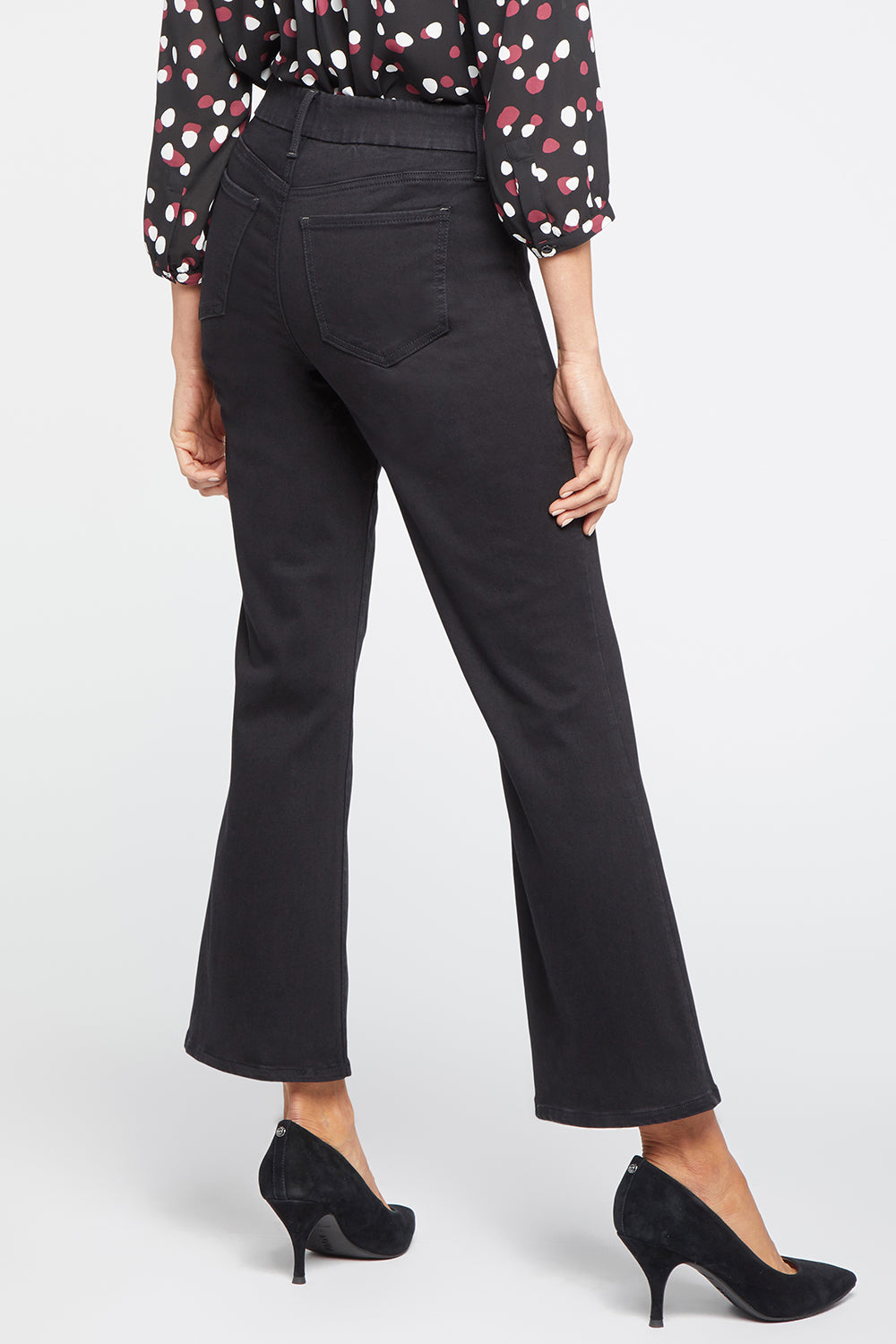 NYDJ Waist-Match™ Julia Relaxed Flared Jeans - Black Rinse
