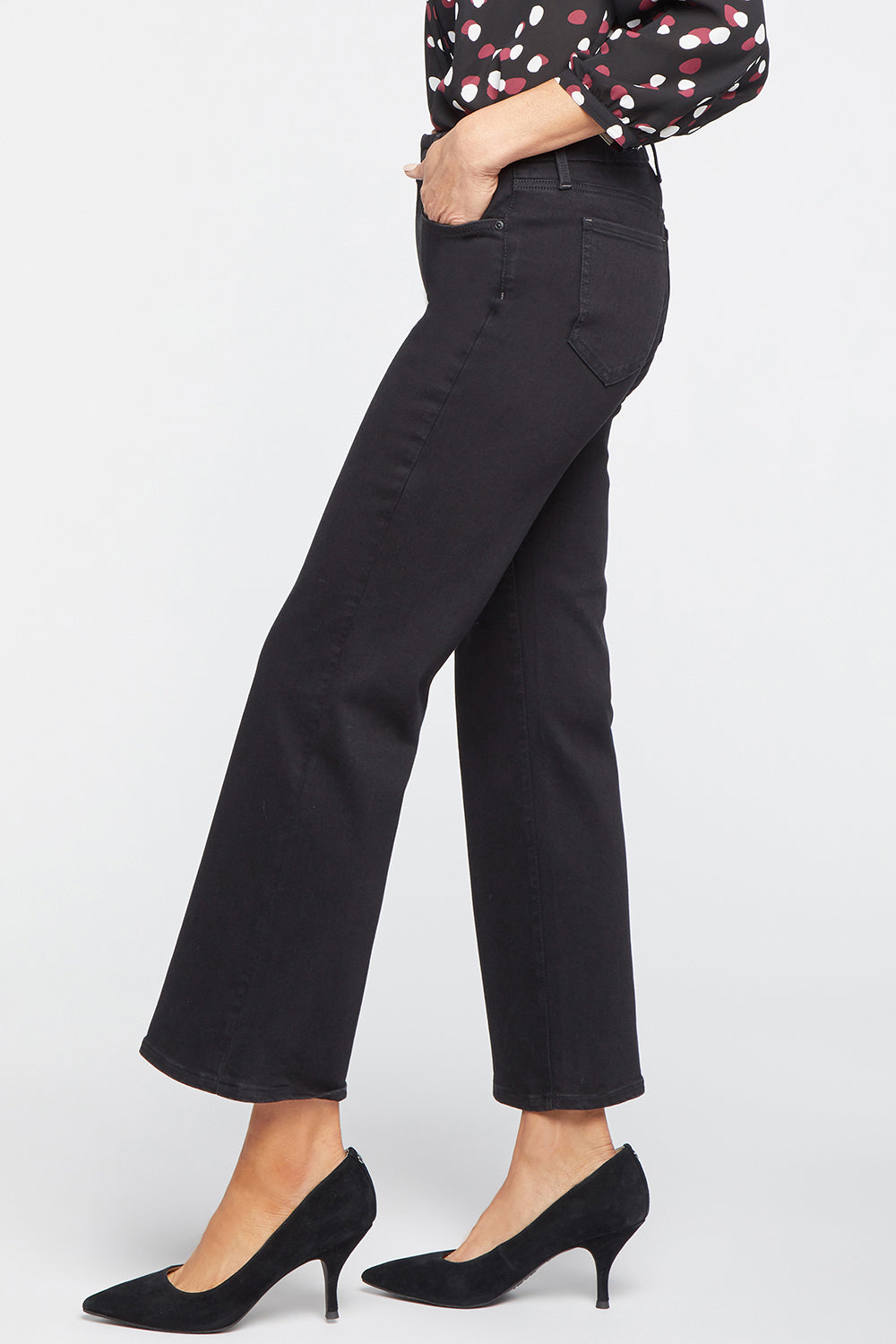 NYDJ Waist-Match™ Julia Relaxed Flared Jeans - Black Rinse