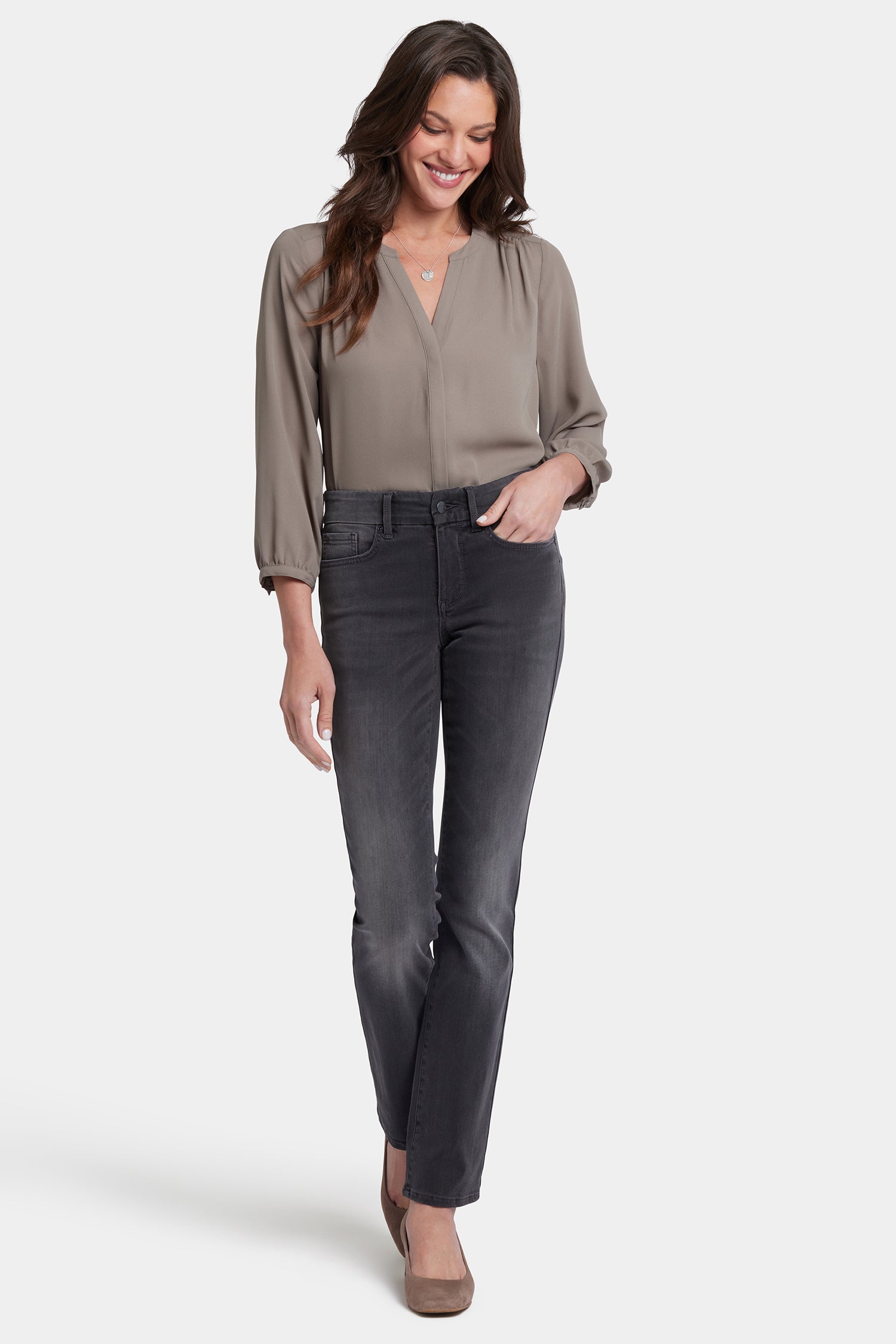 Waist-Match™ Marilyn Straight Jeans - Murcia Peaks Black | NYDJ
