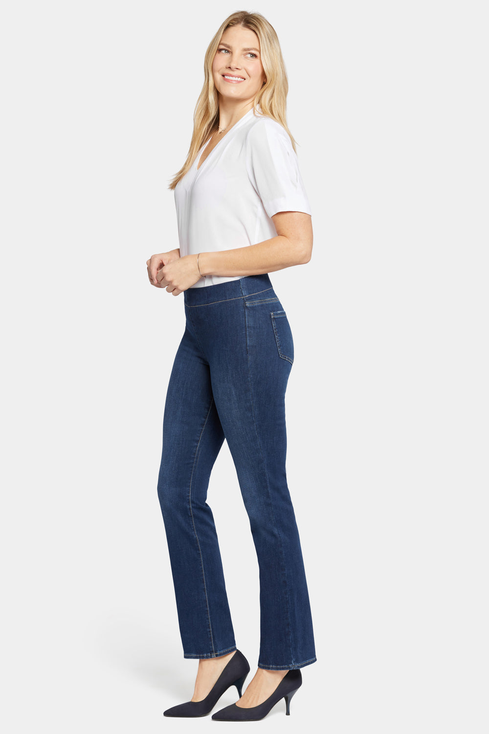 NYDJ Pull-on Straight Jeans  - Wonderland