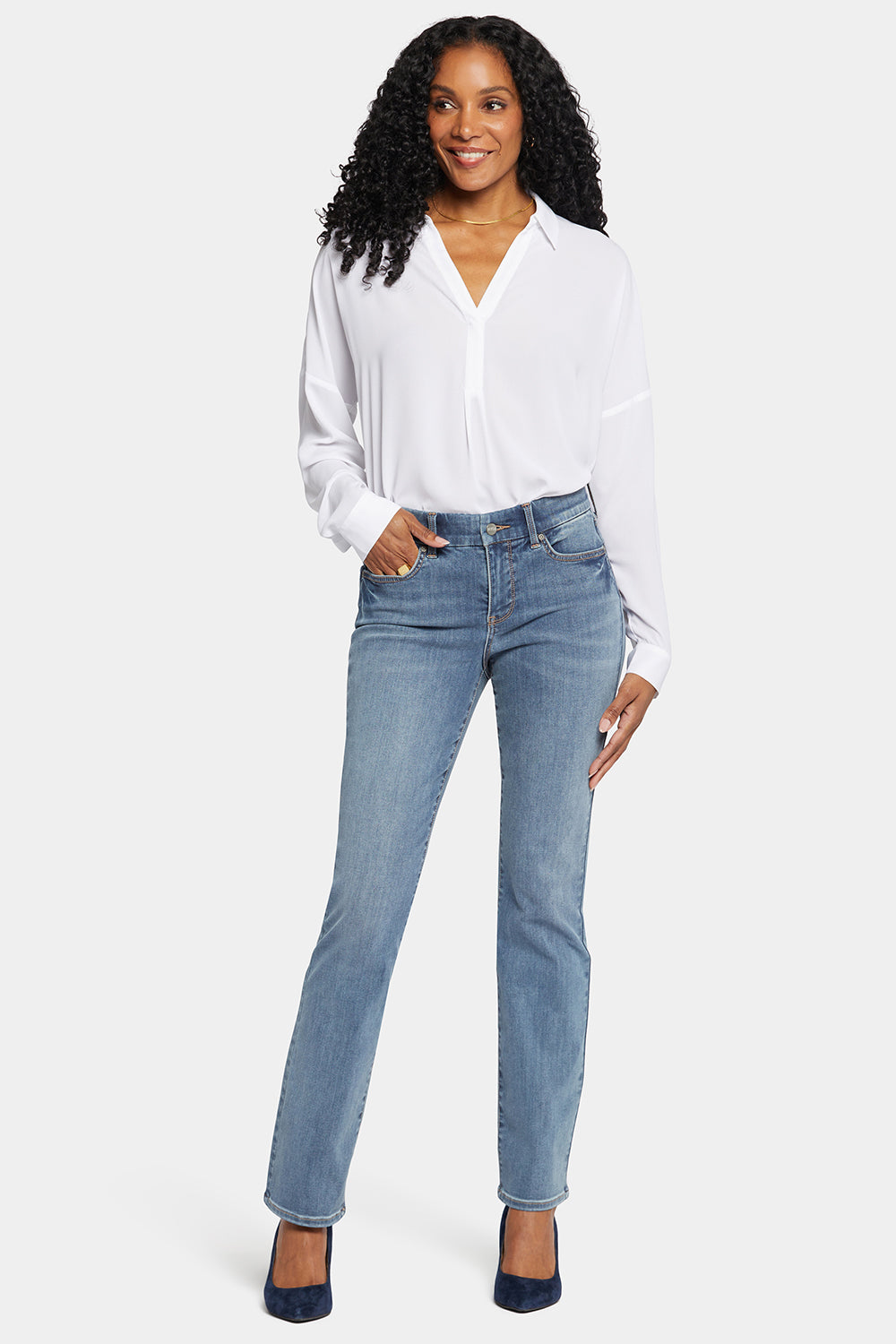 Waist-Match™ Marilyn Straight Jeans - Paddington Blue | NYDJ
