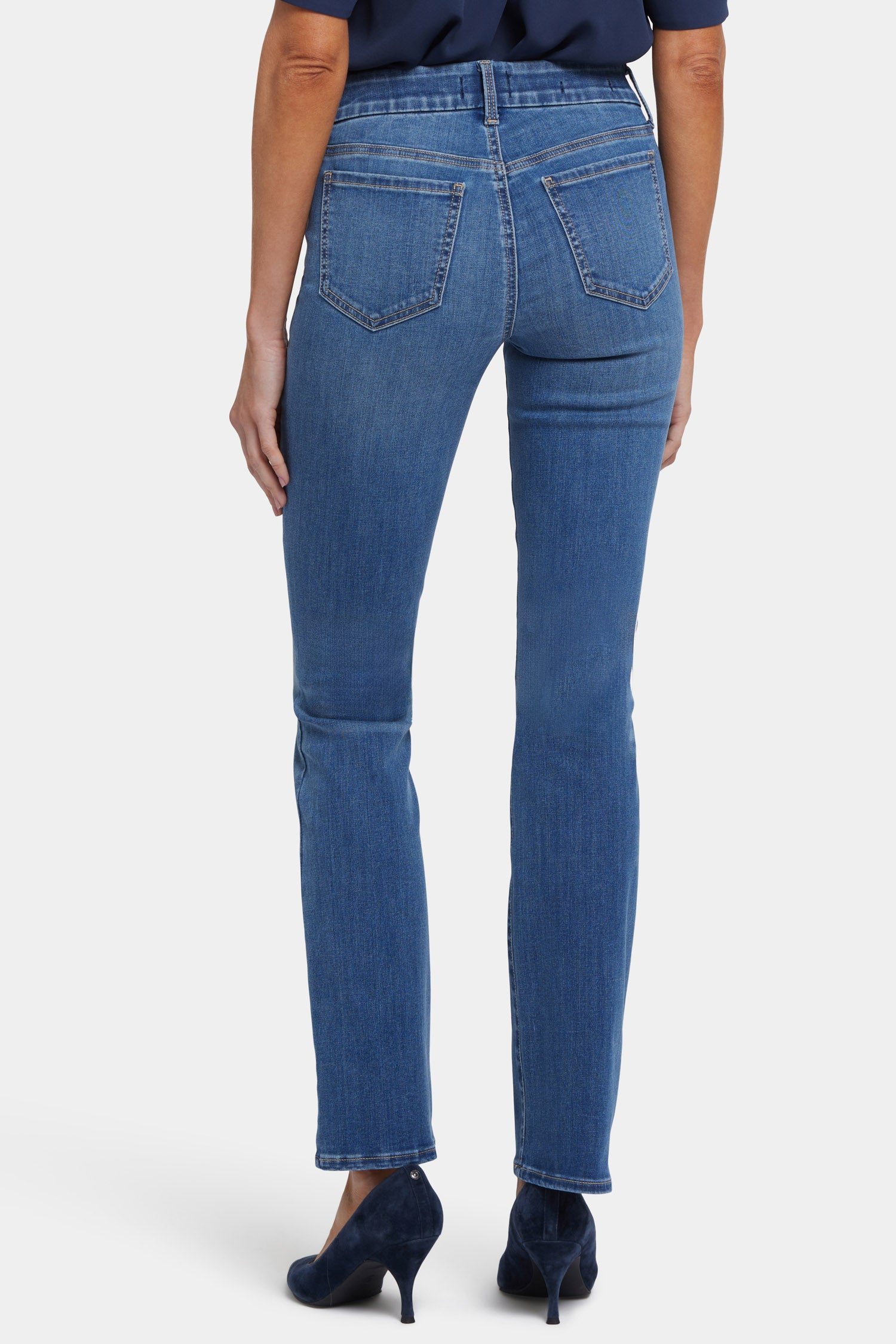 【mnem】Ned Washed Straight Denim Men's Relaxed Fit Medium Wash Straight Leg Jeans | Rock