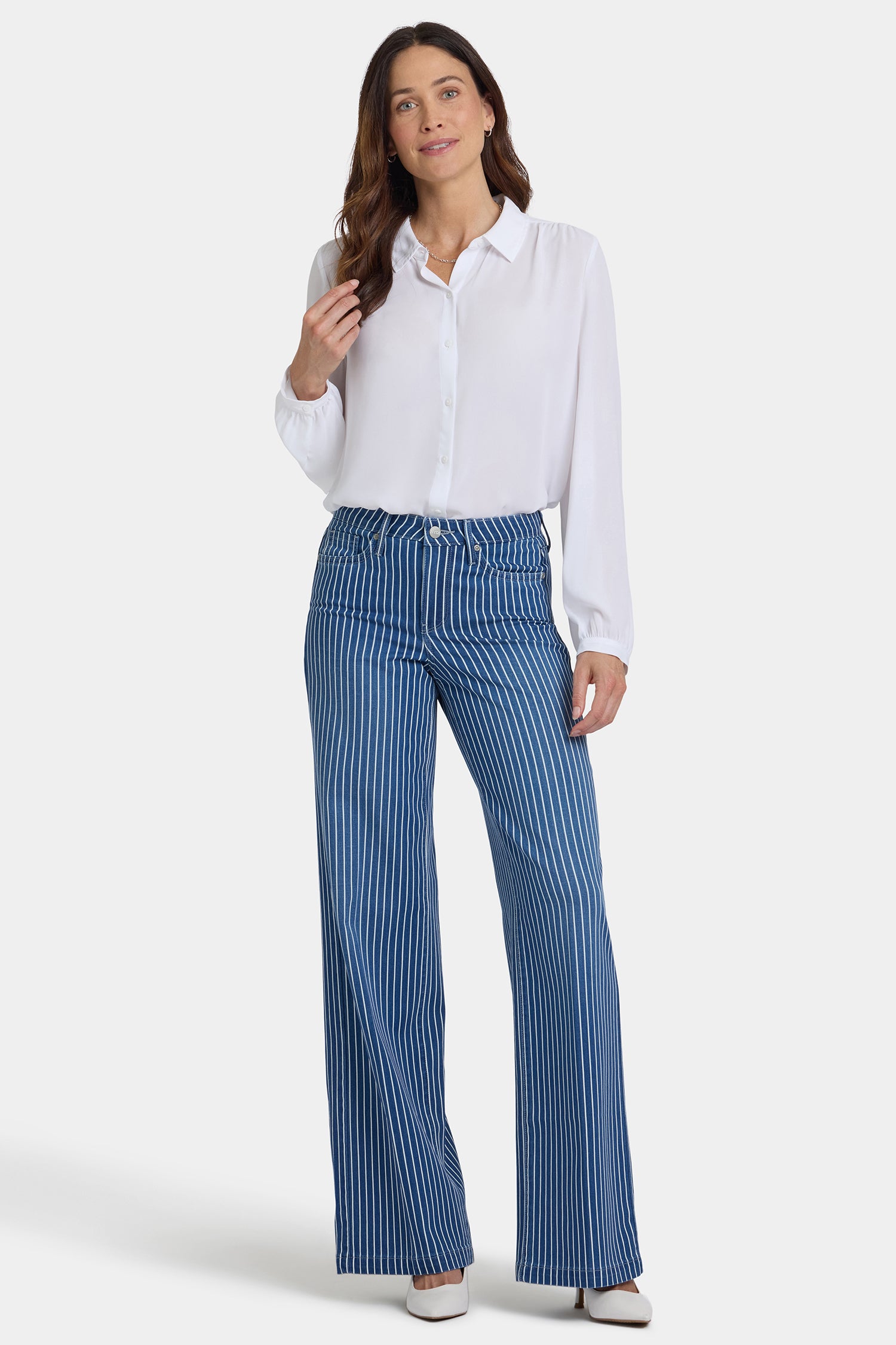 Teresa Wide Leg Jeans - Marseille Stripe | NYDJ
