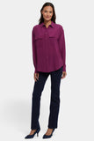 NYDJ Lauren Silk Blouse - Plum