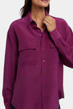 NYDJ Lauren Silk Blouse - Plum