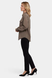 NYDJ Lauren Silk Blouse - Dark Wood