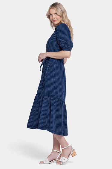 NYDJ Kate Ruffle Dress - Dark Ocean