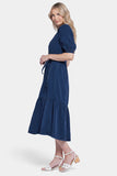 NYDJ Kate Ruffle Dress - Dark Ocean