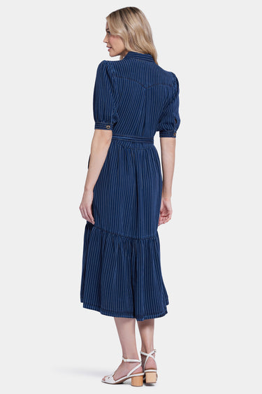 NYDJ Kate Ruffle Dress - Dark Ocean