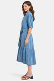 NYDJ Kate Ruffle Dress - Light Marine