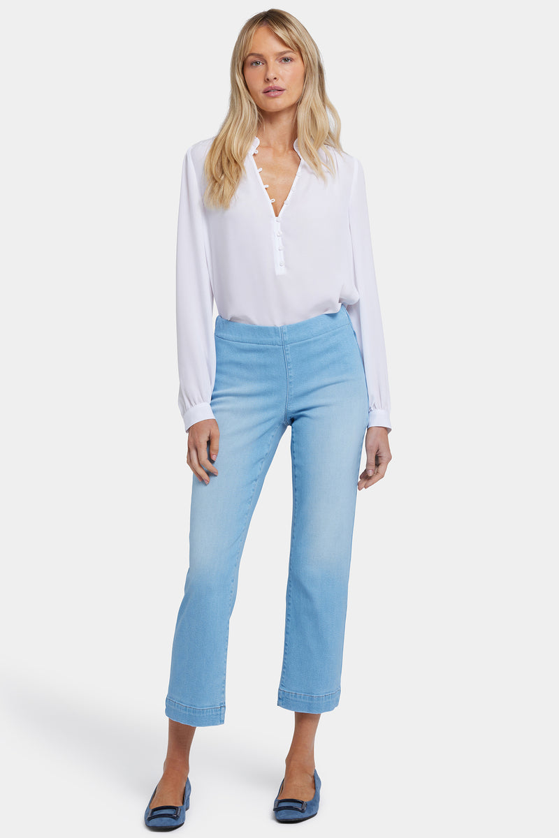 NYDJ Bailey Relaxed Straight Ankle Pull-On Jeans In Soft-Contour Denim™ - Canary Beach