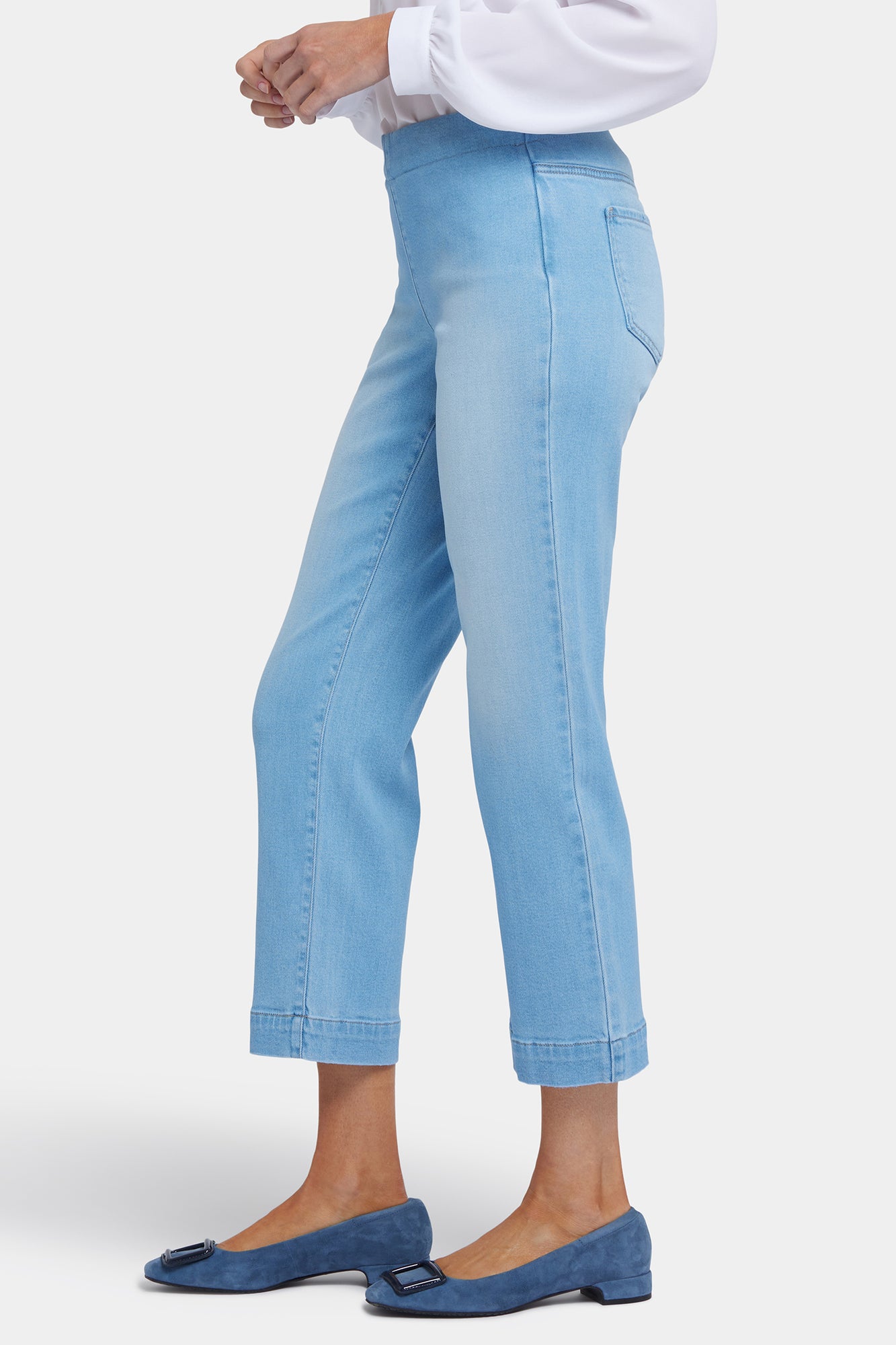 NYDJ Bailey Relaxed Straight Ankle Pull-On Jeans In Soft-Contour Denim™ - Canary Beach