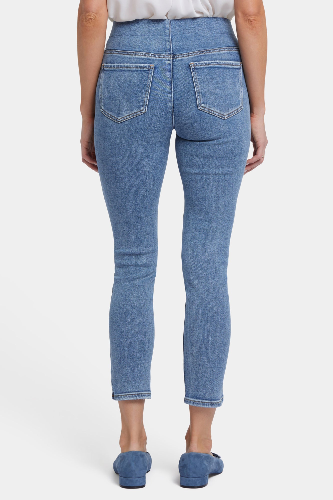NYDJ Ami Skinny Ankle Pull-On Jeans In Soft-Contour Denim™ With Side Slits - Minorca Isle