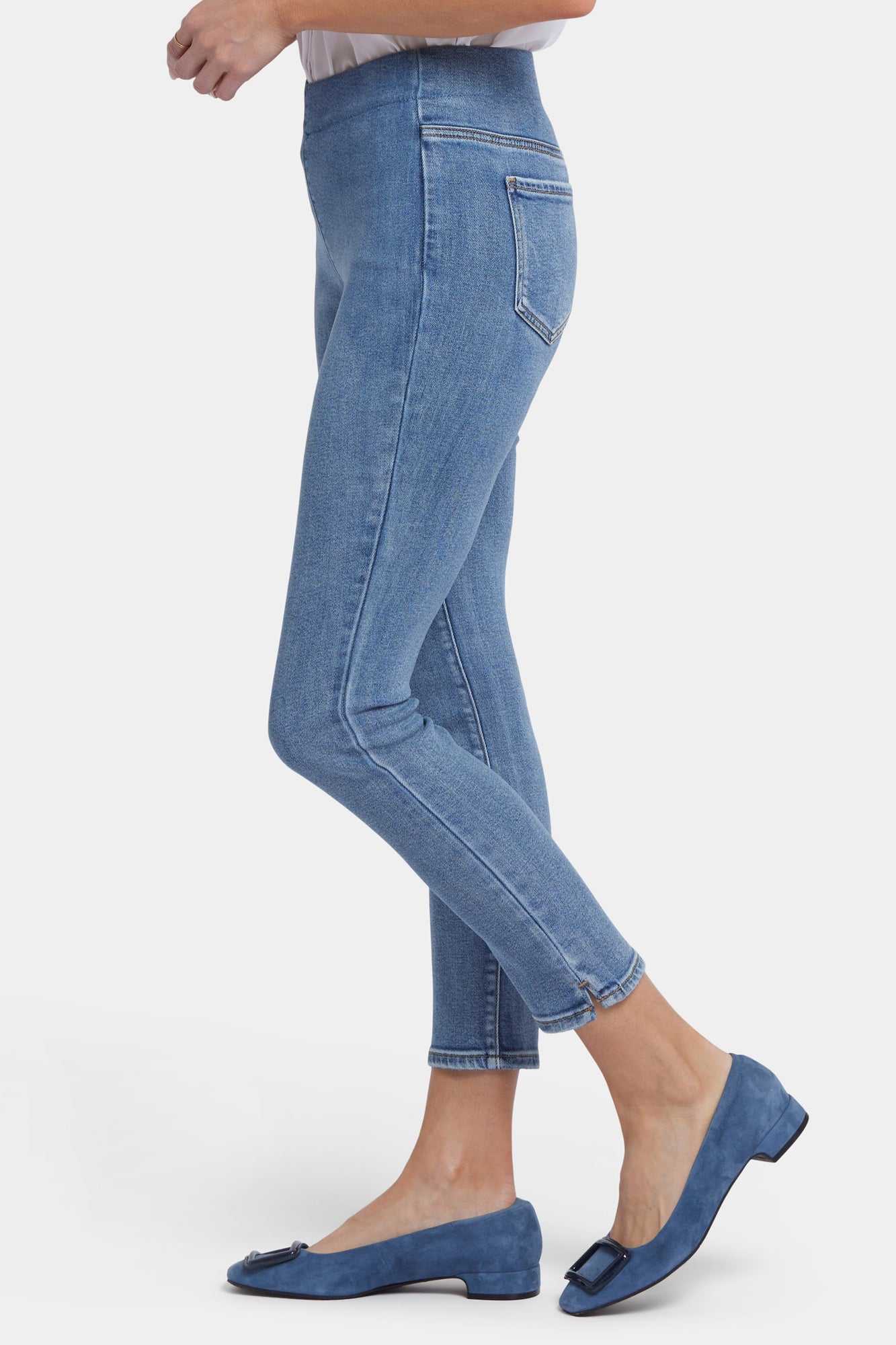 NYDJ Ami Skinny Ankle Pull-On Jeans In Soft-Contour Denim™ With Side Slits - Minorca Isle