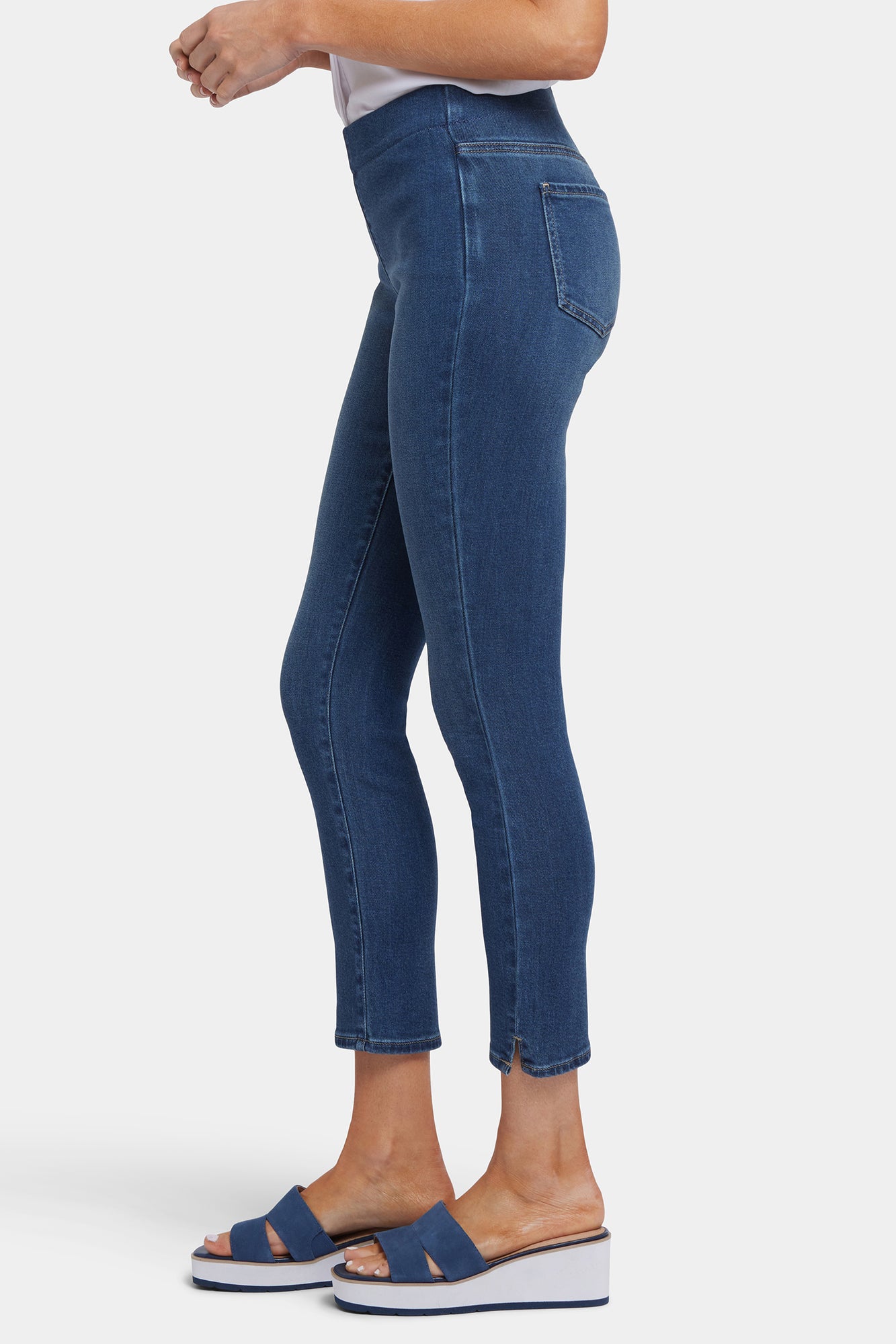 NYDJ Ami Skinny Ankle Pull-On Jeans In Soft-Contour Denim™ With Side Slits - Rio Rapids