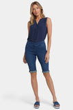 NYDJ 13 Inch Pull-On Denim Shorts In Soft-Contour Denim™ With Roll Cuffs - Ibiza Blues