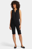 NYDJ Pull-On Bike Shorts In Soft-Contour Denim™ With Roll Cuffs - Overdye Black