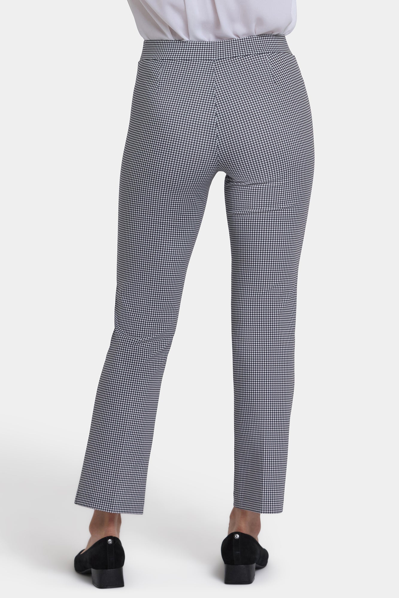 NYDJ Pull-On Slim Ankle Trouser Pants In Ponte Knit - Harris Houndstooth