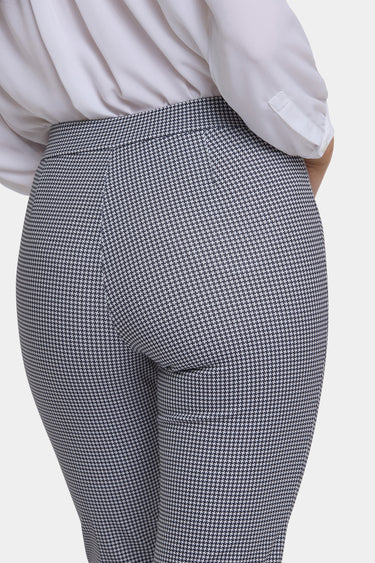 NYDJ Pull-On Slim Ankle Trouser Pants In Ponte Knit - Harris Houndstooth