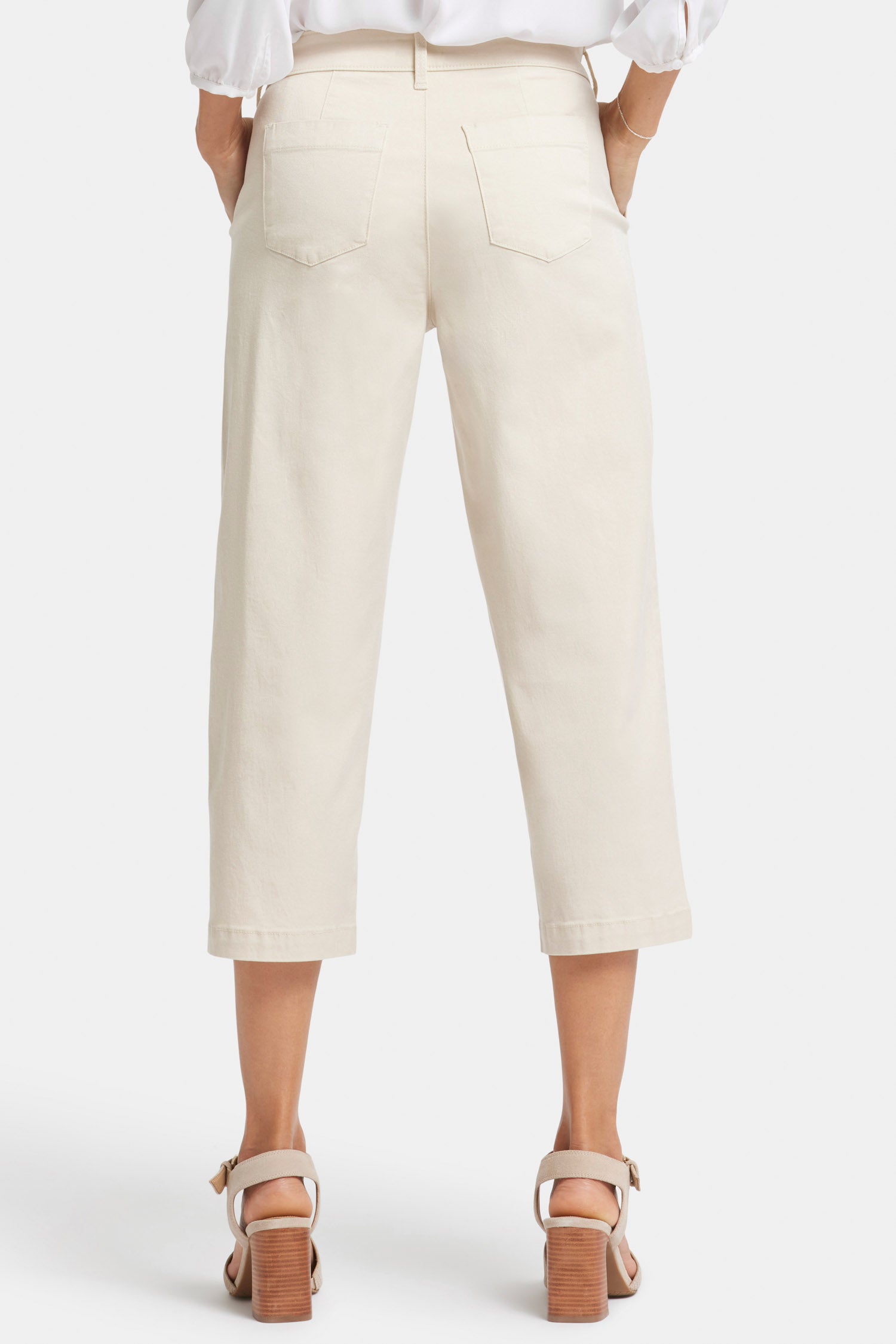 Utility Pants In Stretch Twill With High Rise - White Creek White 