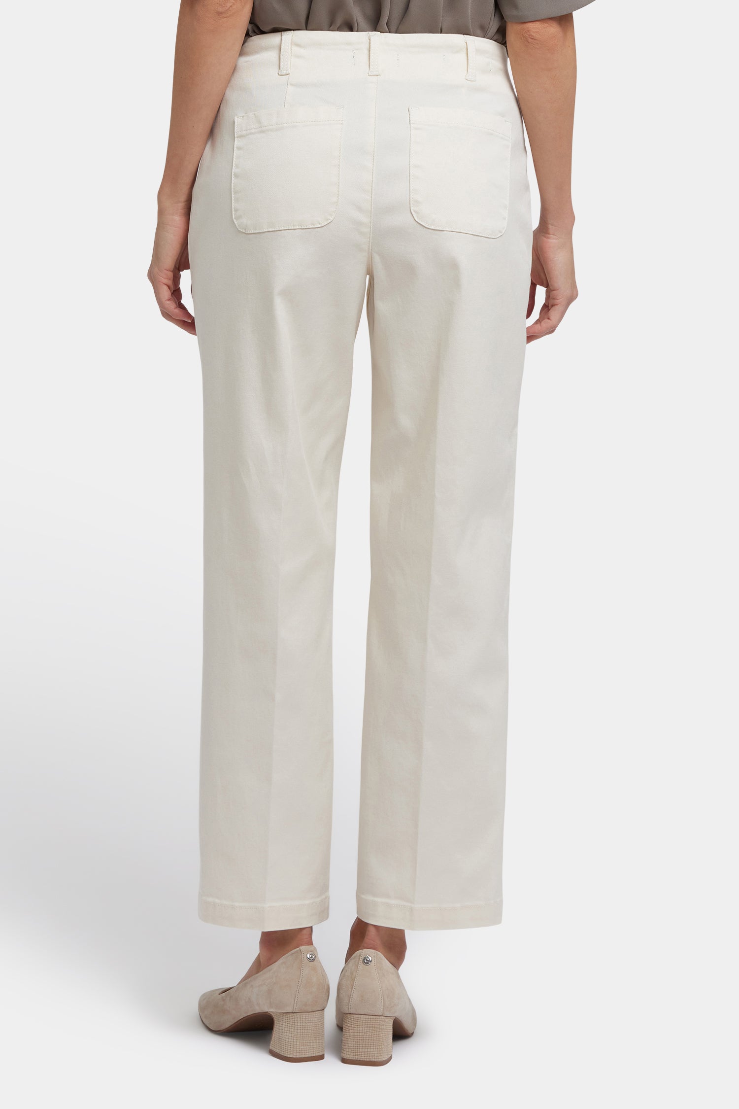 Marilyn Straight Ankle Pants In Stretch Twill - Ivory White | NYDJ