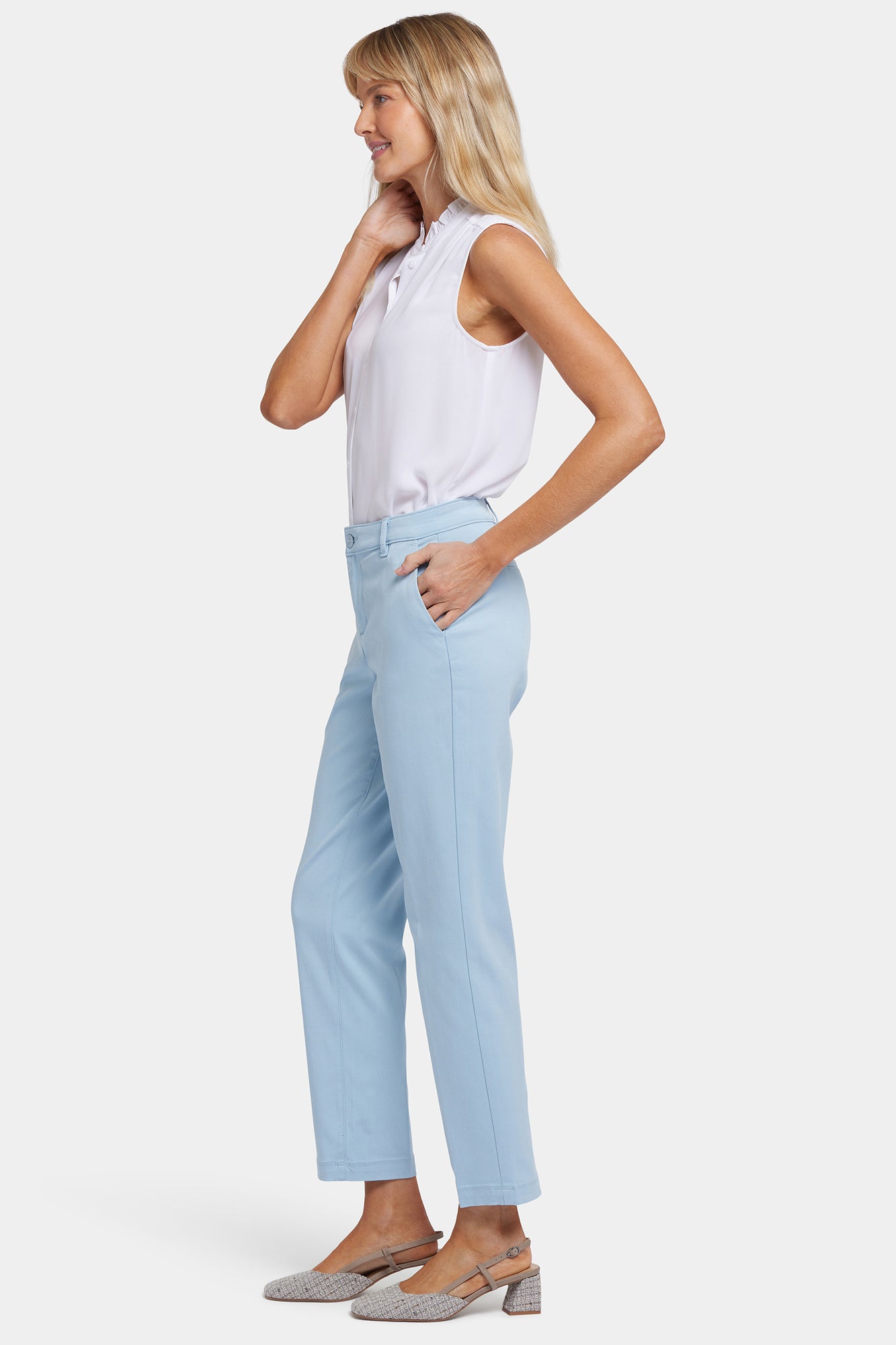 NYDJ Sadie Slim Pants In Stretch Twill - Aquatic
