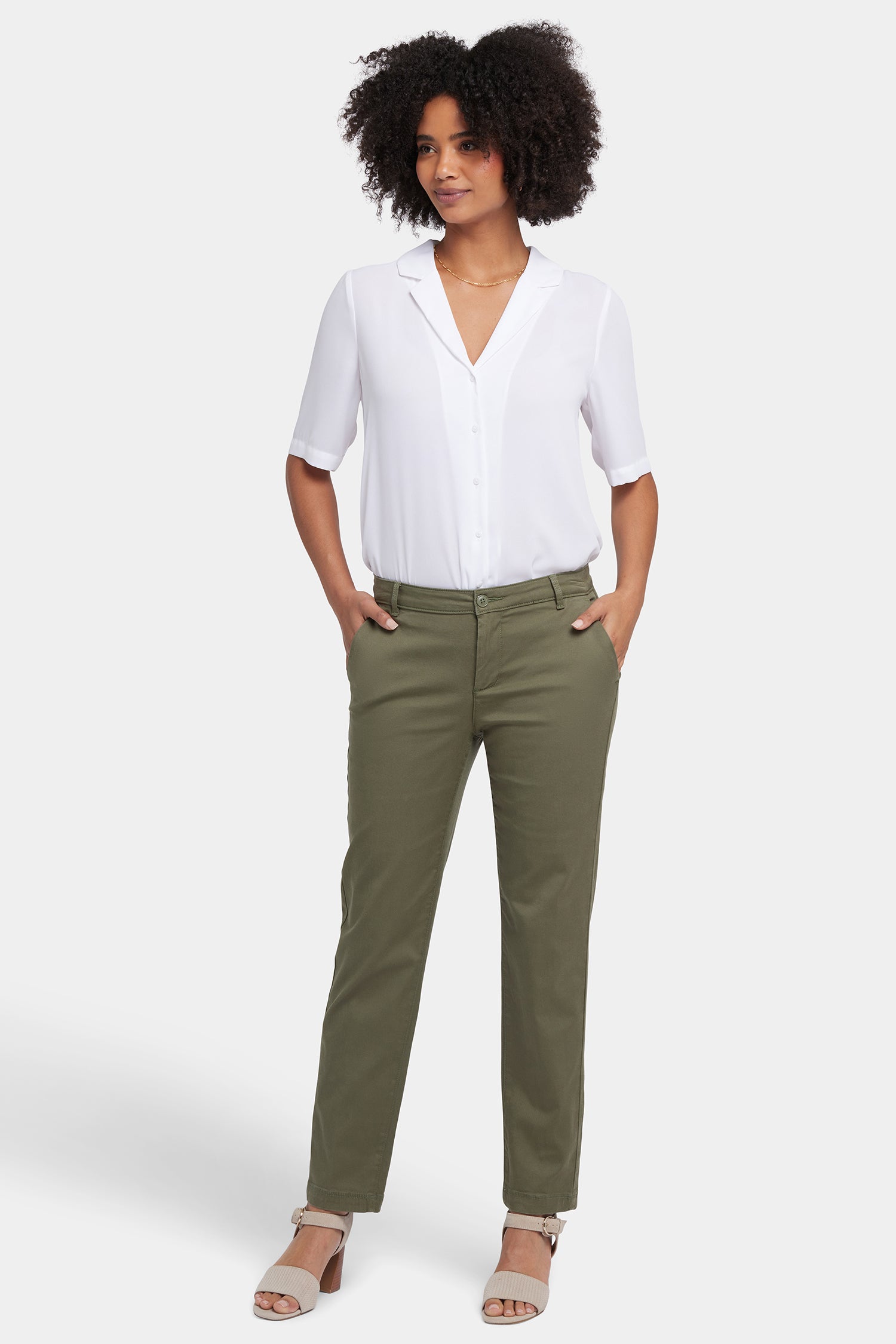 NYDJ Women's Sadie Slim Pants in Avocado, Regular, Size: 4 NYDJ Women's Sadie Slim Pants in Avocado, Regular, Size: 4
