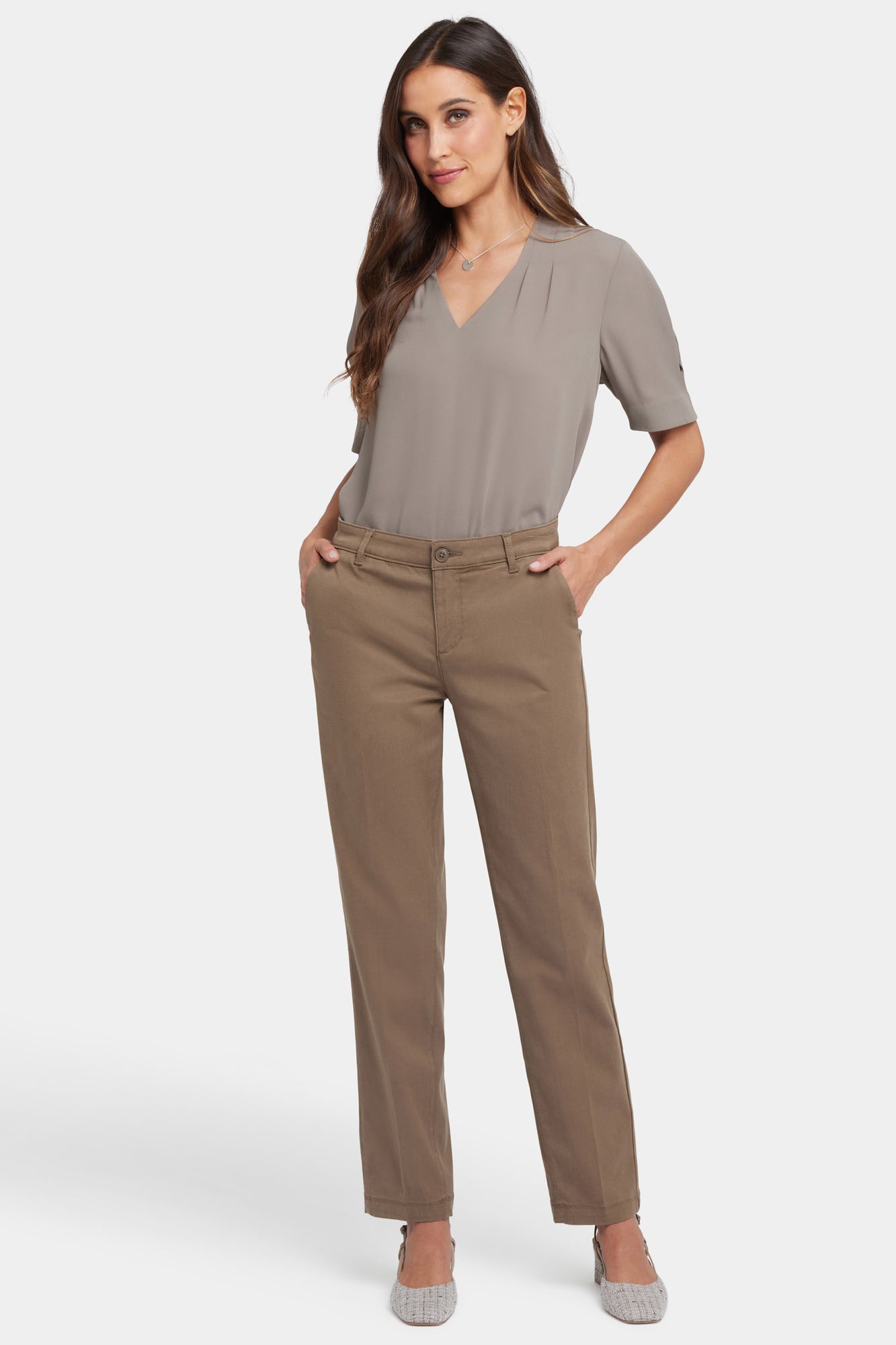 NYDJ Sadie Slim Pants In Stretch Twill - Incense