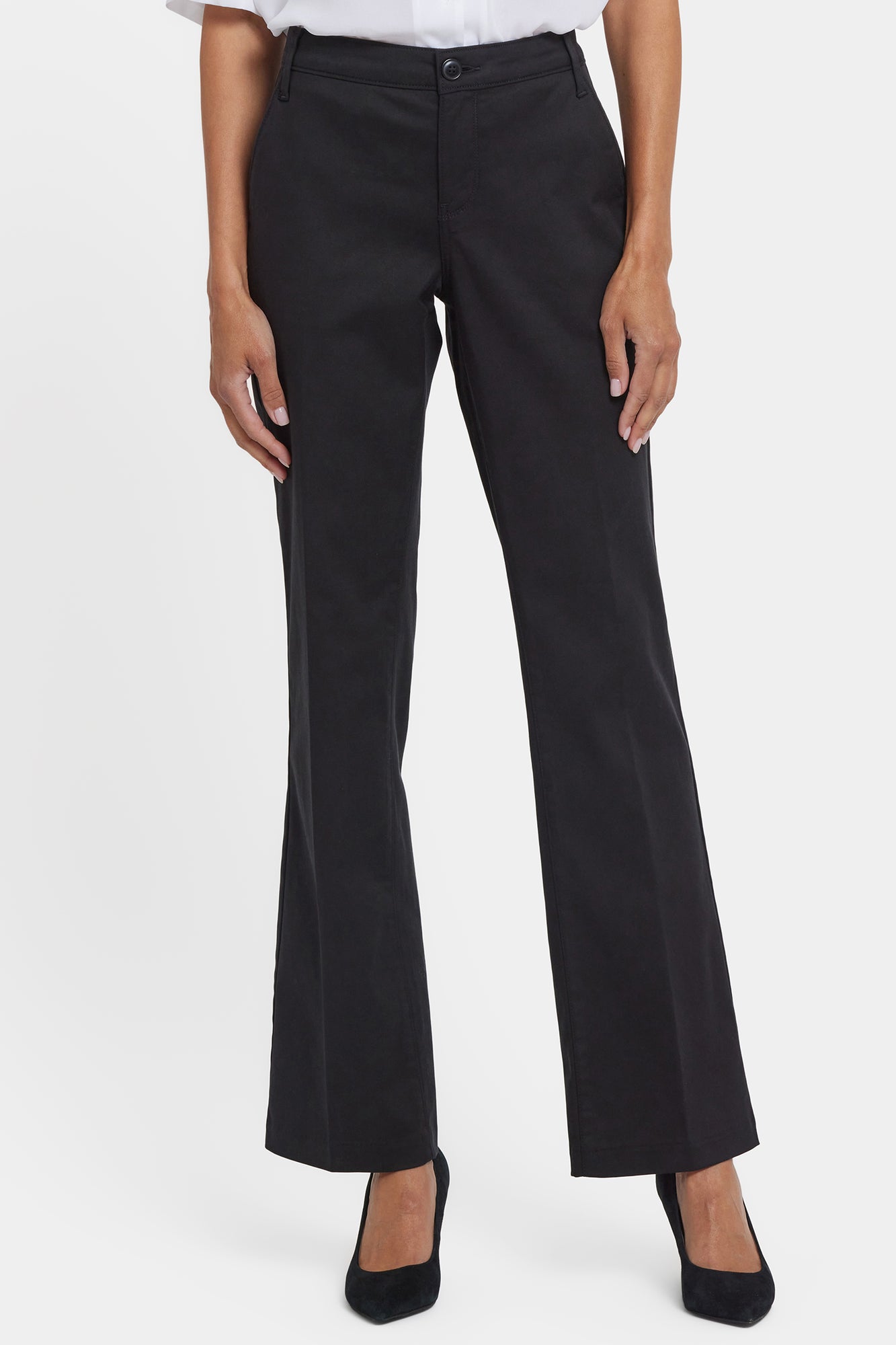 NYDJ Barbara Bootcut Trouser Pants In Stretch Twill - Black