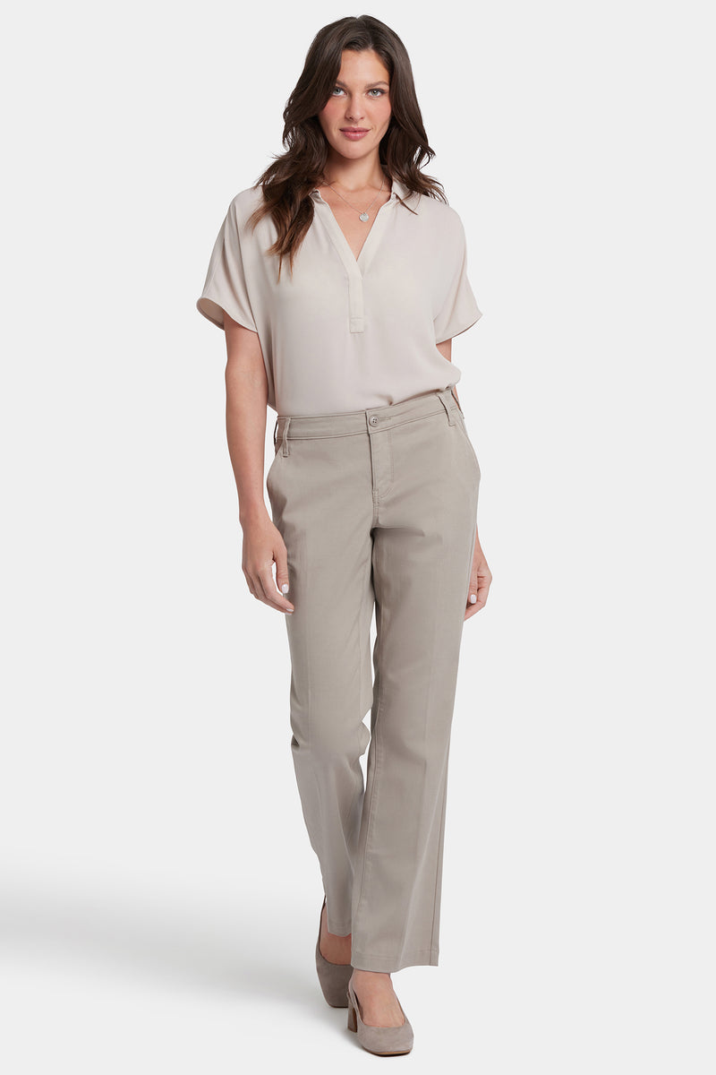 NYDJ Barbara Bootcut Trouser Pants In Stretch Twill - Saddlewood