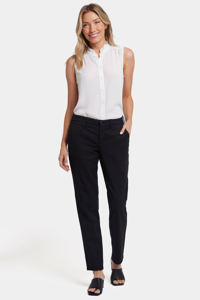 NYDJ Sheri Slim Trouser Pants In Stretch Twill - Black