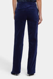 NYDJ Straight Trouser Pants In Velveteen With High Rise - Dark Sapphire
