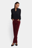 NYDJ Marilyn Straight Pants In Velveteen - Wild Currant